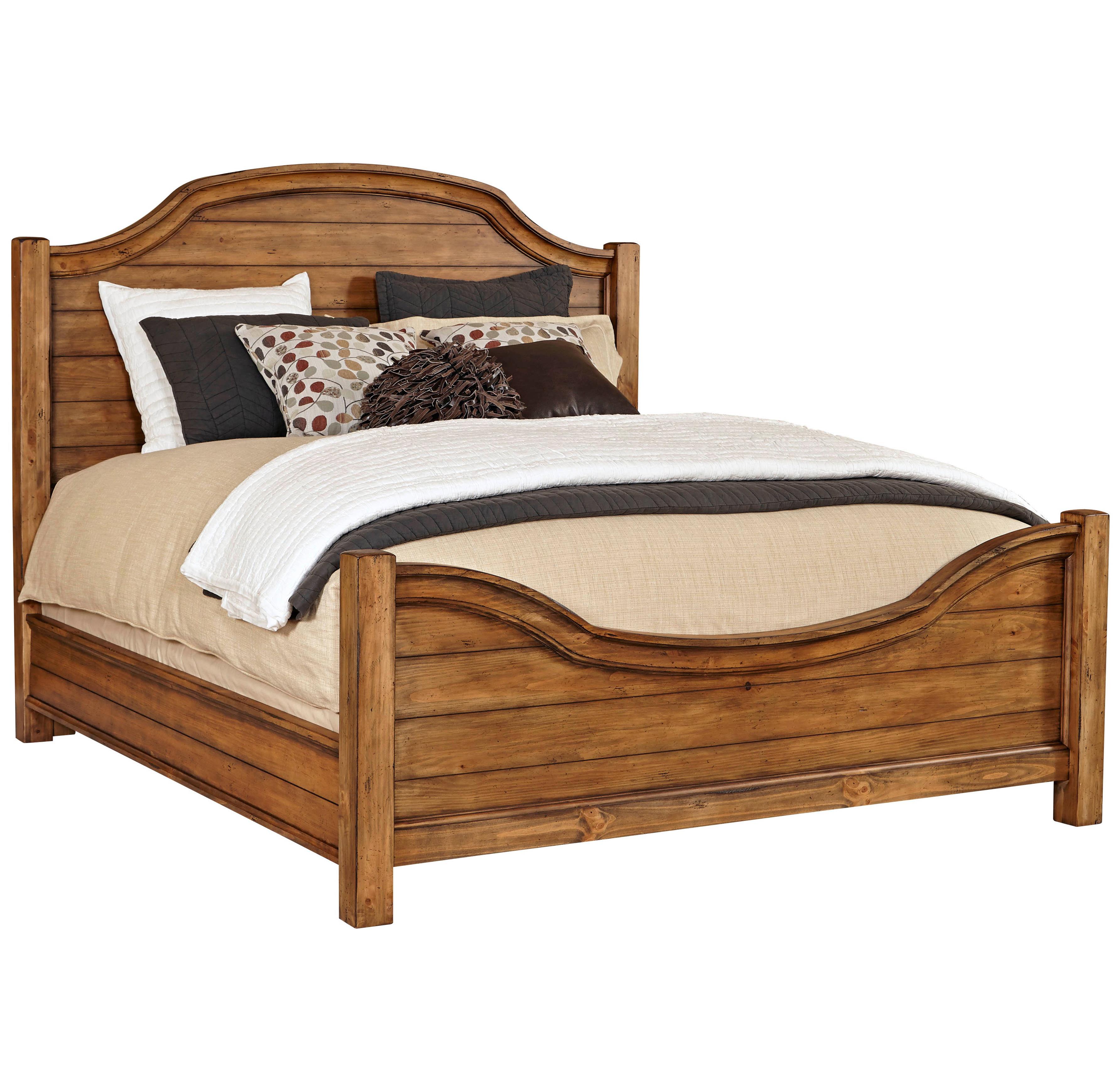 Broyhill Furniture Bethany Square Queen Panel Bed with Arched Headboard